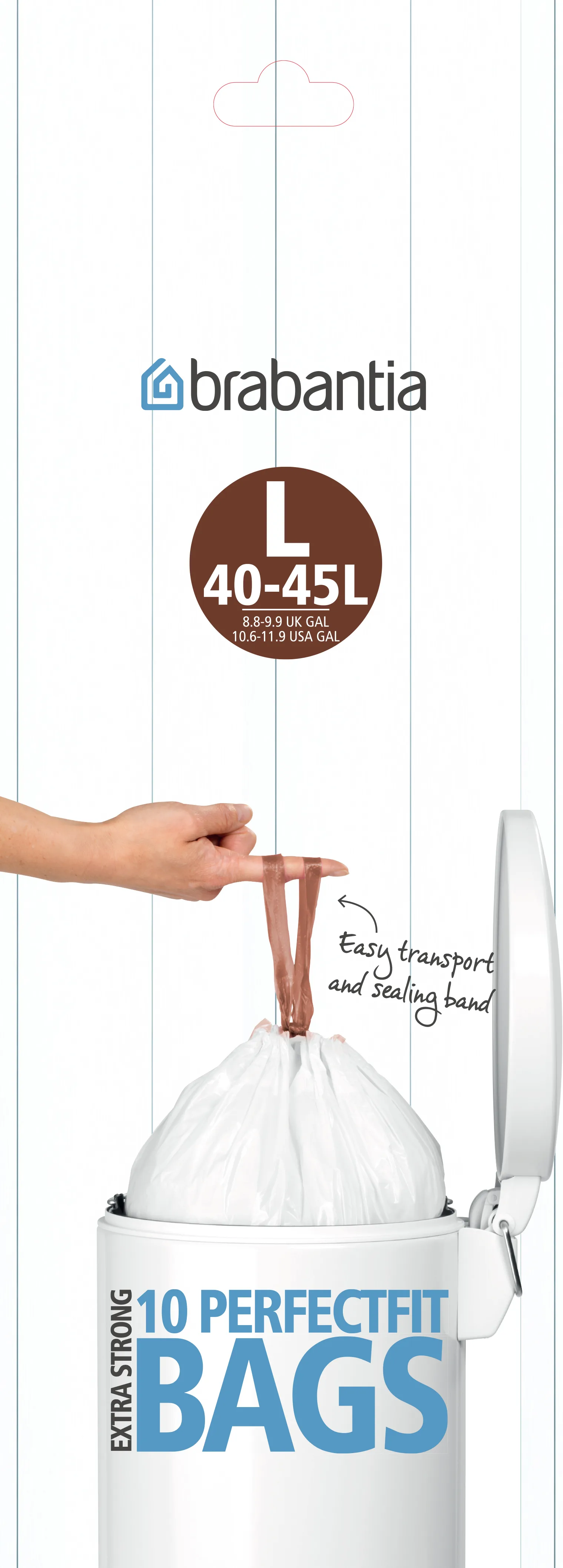 Søppelsekker L 10 sekker/rull, 45 L Brabantia
