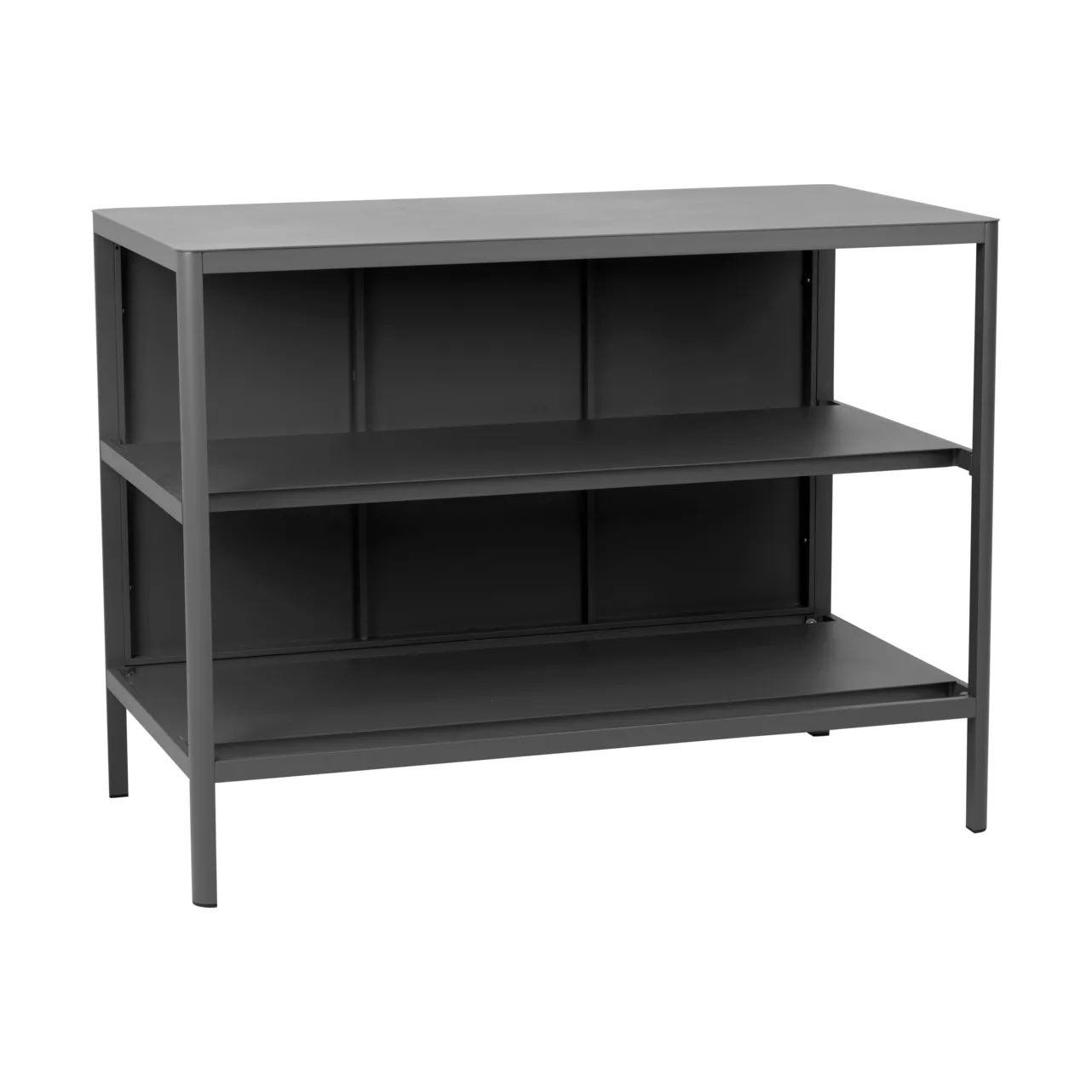 Kelia utekjøkken benk med hyller, Antrasitt, 121x91x64 cm Brafab