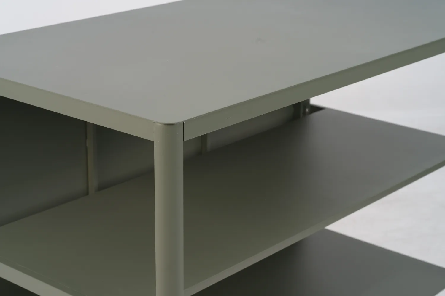 Kelia utekjøkken benk med hyller, Nordic green, 121x91x64 cm Brafab