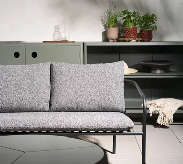 Kelia utekjøkken benk med hyller - Nordic green, 121x91x64 cm - Brafab