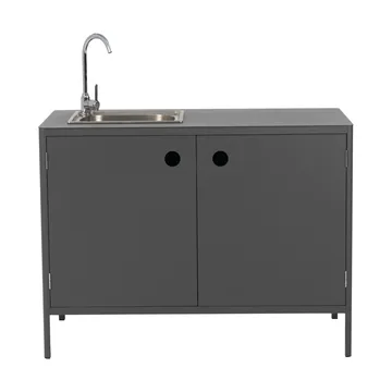 Kelia utekjøkken benkeskap med vask - Antrasitt, 121x90x64 cm - Brafab