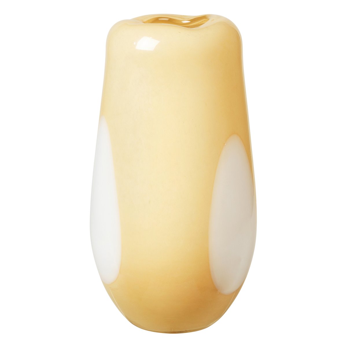 Broste Copenhagen Ada Dot glassvase 37 cm Golden fleece yellow
