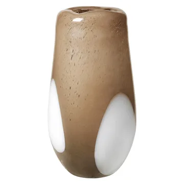 Ada Dot glassvase 37 cm - Simply taupe warm grey - Broste Copenhagen
