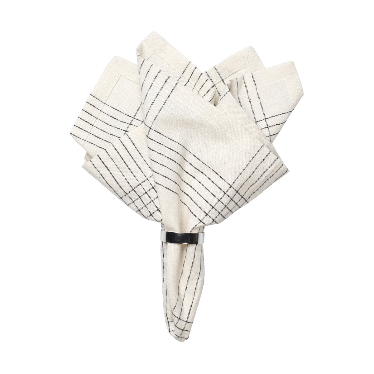 Broste Copenhagen Alice stoffserviett 45x45 cm Black-natural