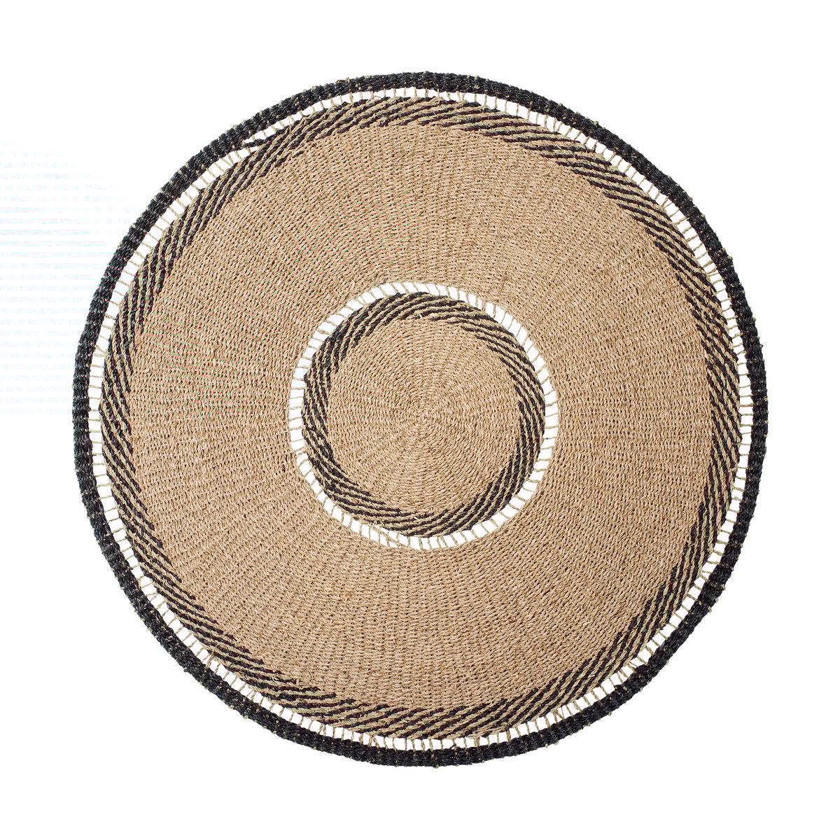 Broste Copenhagen Anina teppe sjøgress Ø 120 cm Natural-black