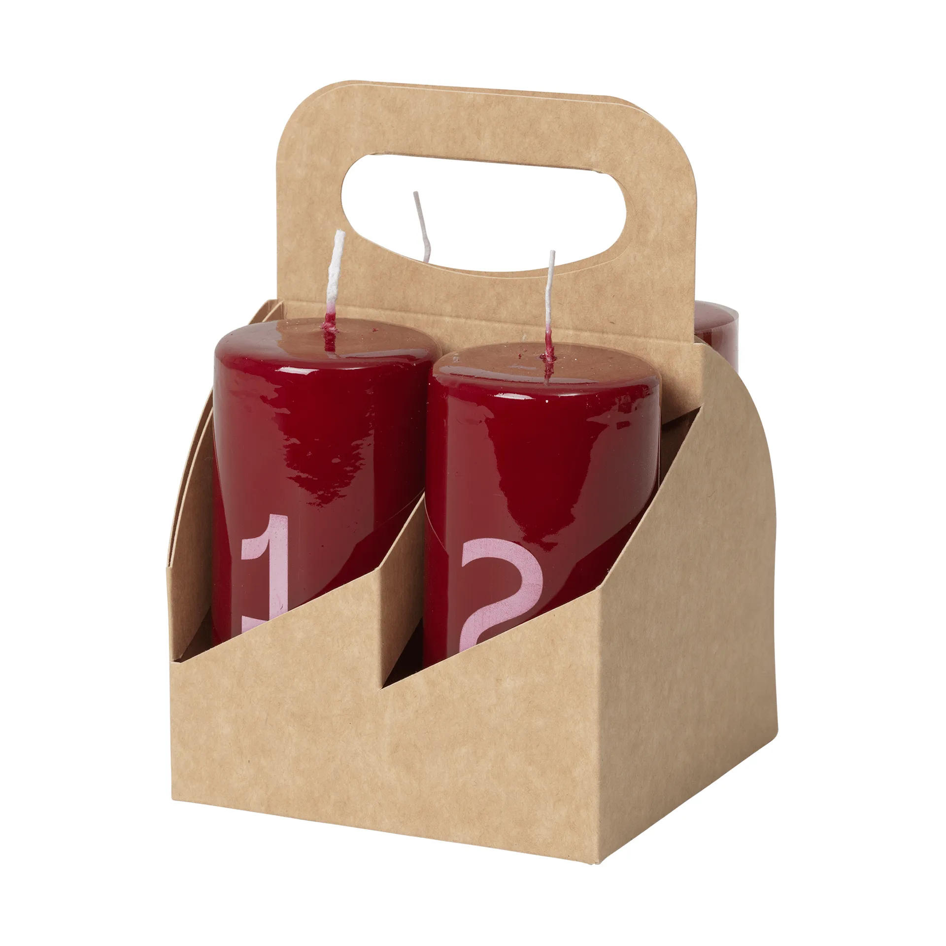 Broste adventslys, Burgundy-White, 4 deler Broste Copenhagen