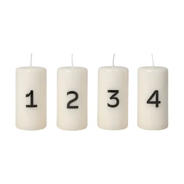 Broste adventslys - White-Black, 4 deler - Broste Copenhagen