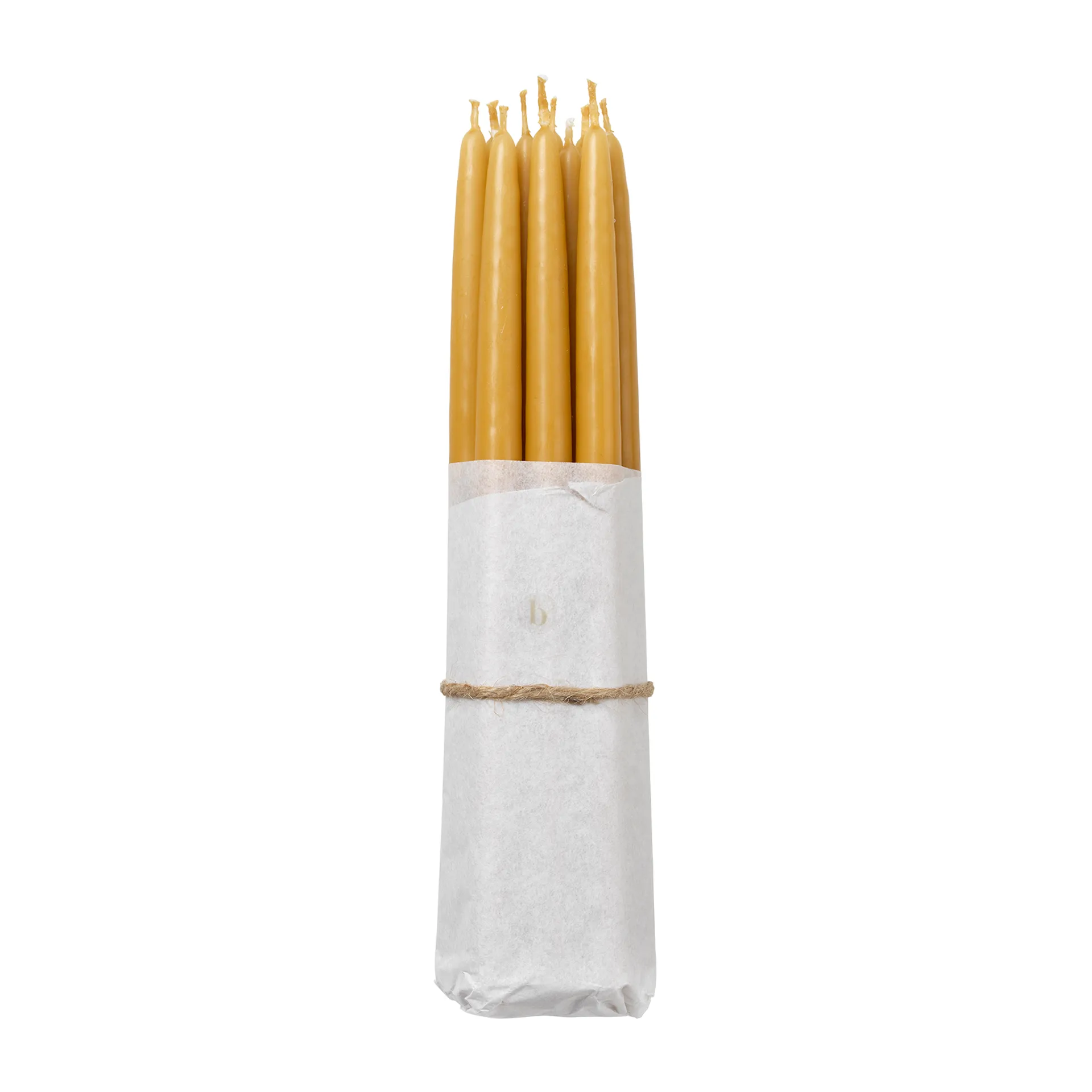 Broste Copenhagen dyppet antikklys 10-pk, Golden yellow Broste Copenhagen