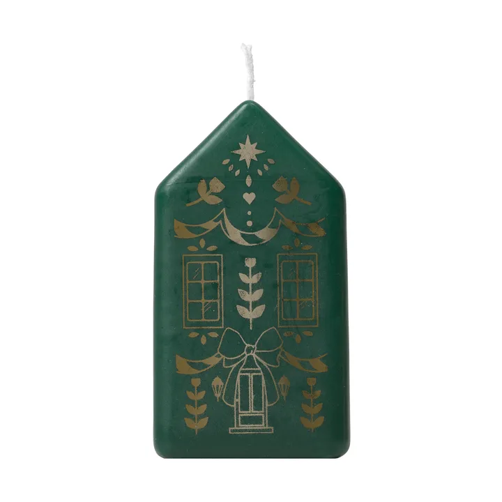 Casa blokklys - Dark Green-Gold - Broste Copenhagen