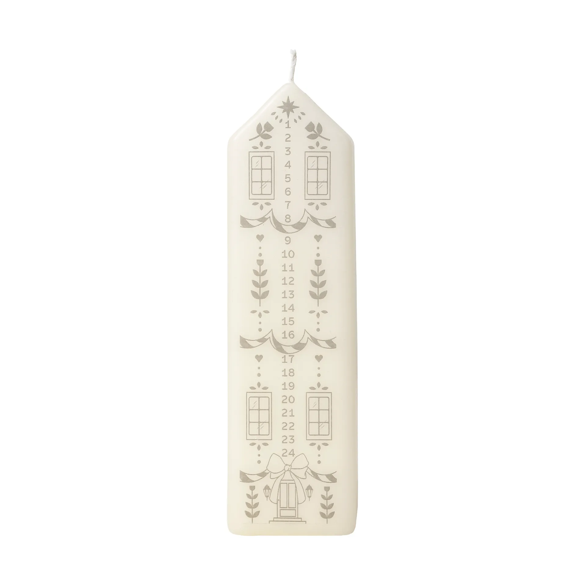 Broste Copenhagen Casa kalenderlys White-Silver