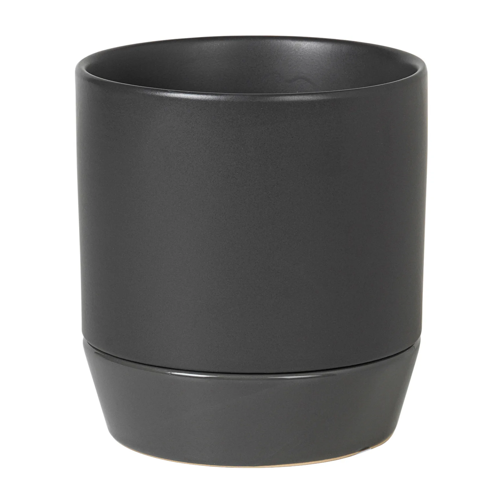 Denise krukke med fat Ø 14 cm, Charcoal grey Broste Copenhagen