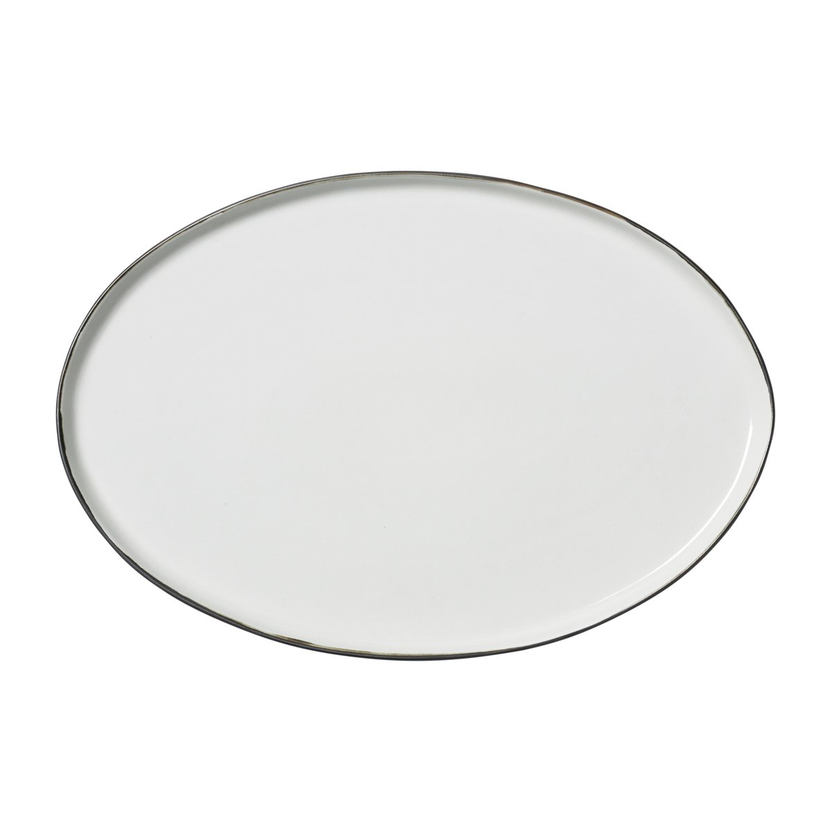 Broste Copenhagen Esrum fat oval 26,5 x 39 cm Ivory-grey