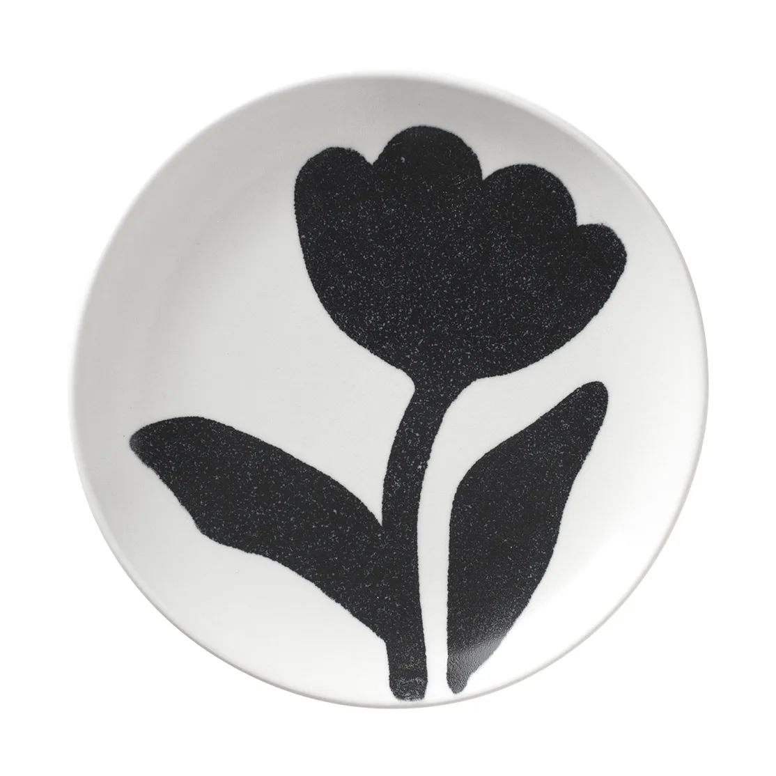 Flora tallerken Ø15 cm, Black-off white Broste Copenhagen