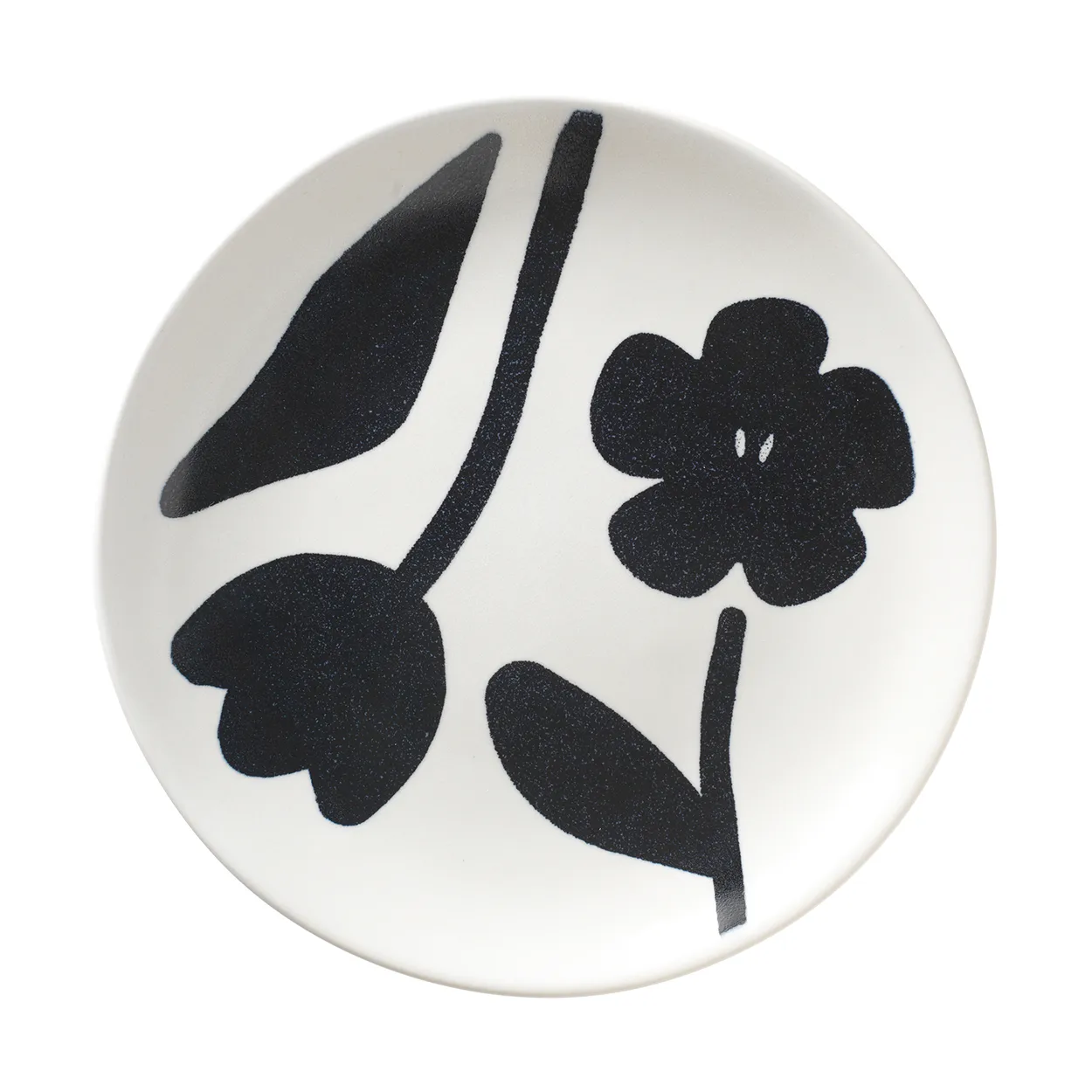 Broste Copenhagen Flora tallerken Ø20 cm Black-off white
