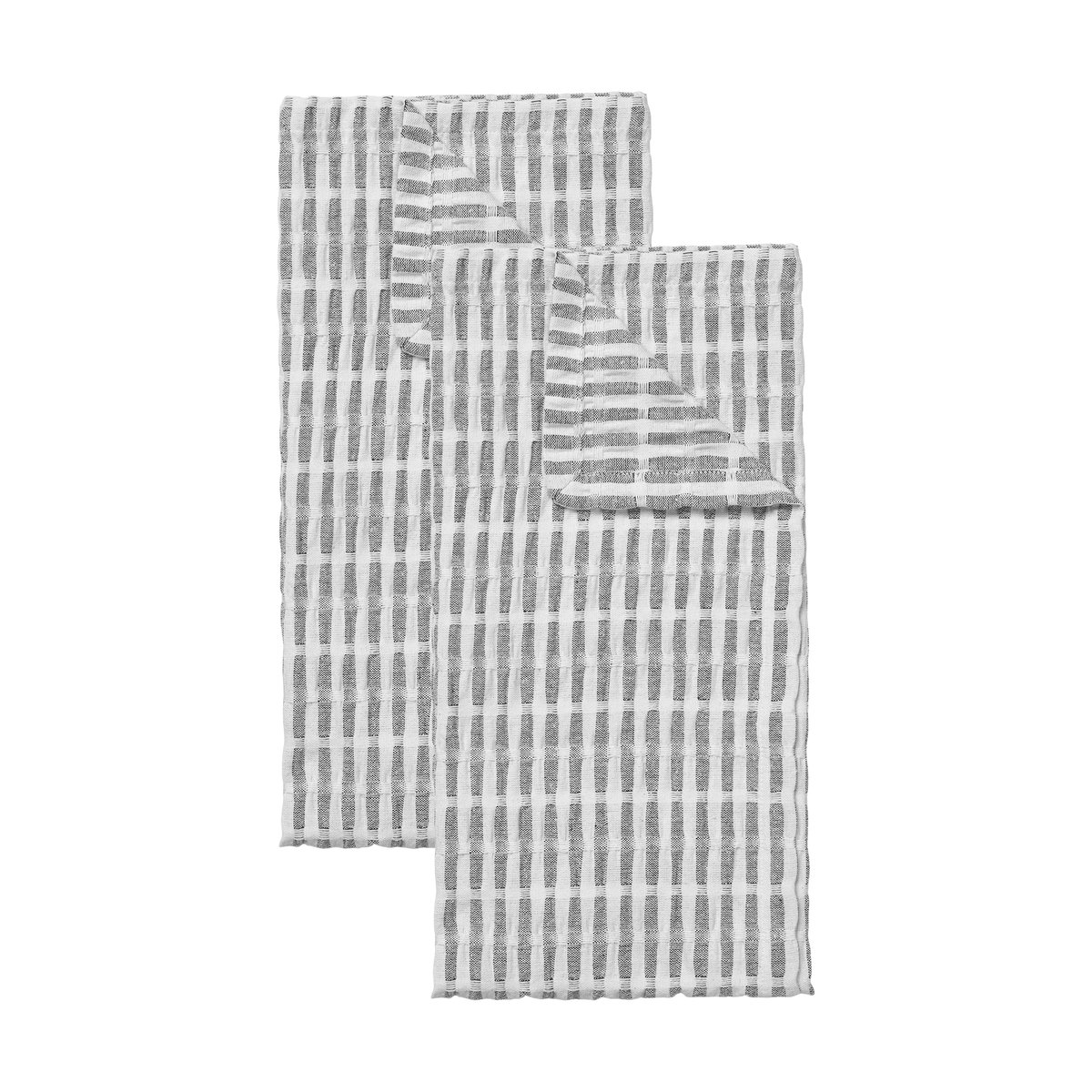Broste Copenhagen Folke kjøkkenhåndkle 50x70 cm 2-pakn. Black-natural