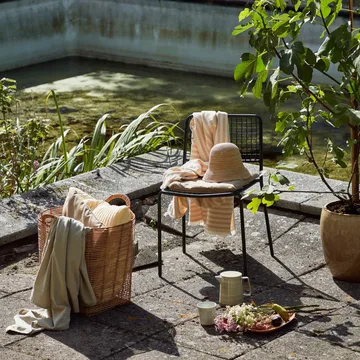 Frankie bomullspledd 130x180 cm - Taos taupe beige - Broste Copenhagen