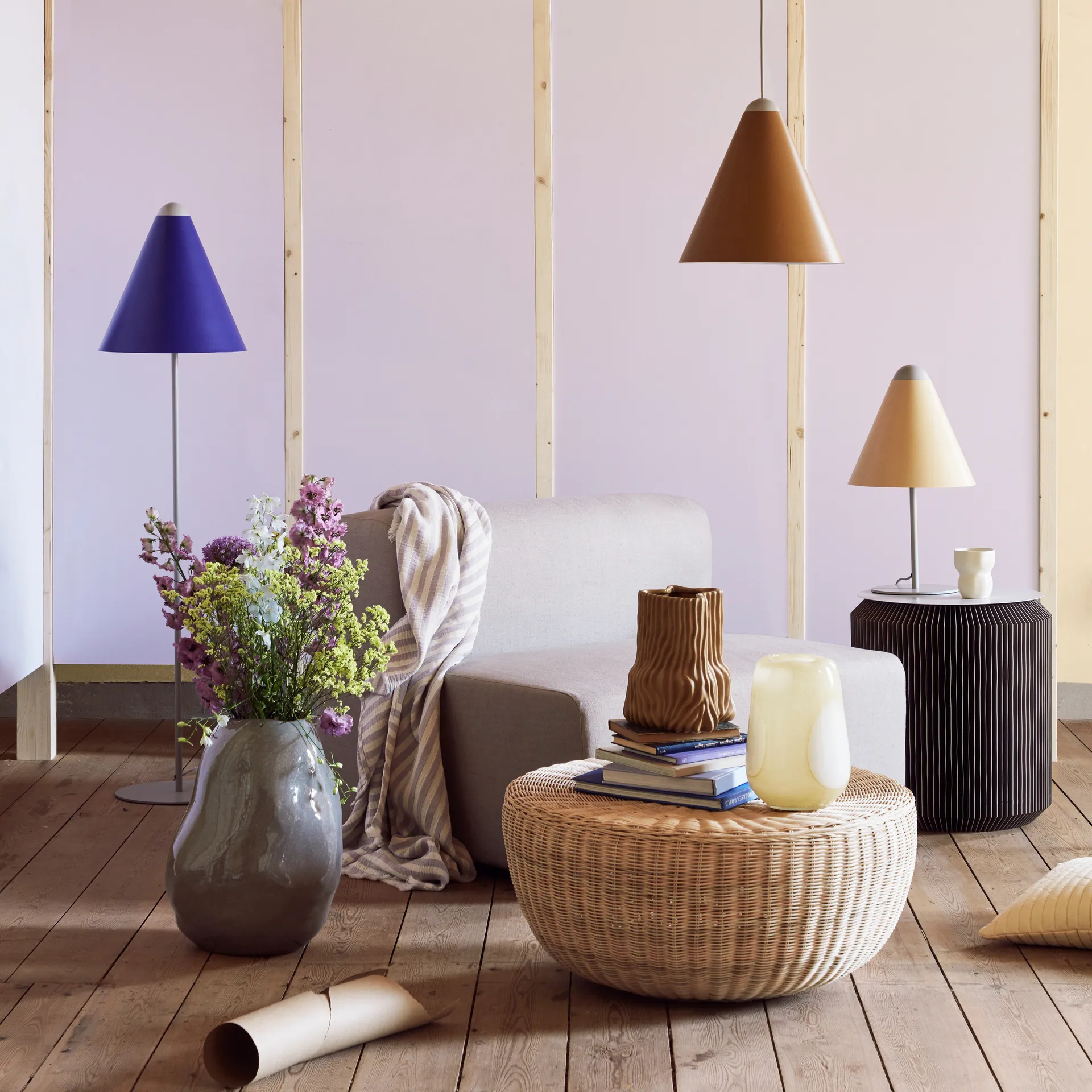 Gine lampeoppheng, Light grey Broste Copenhagen