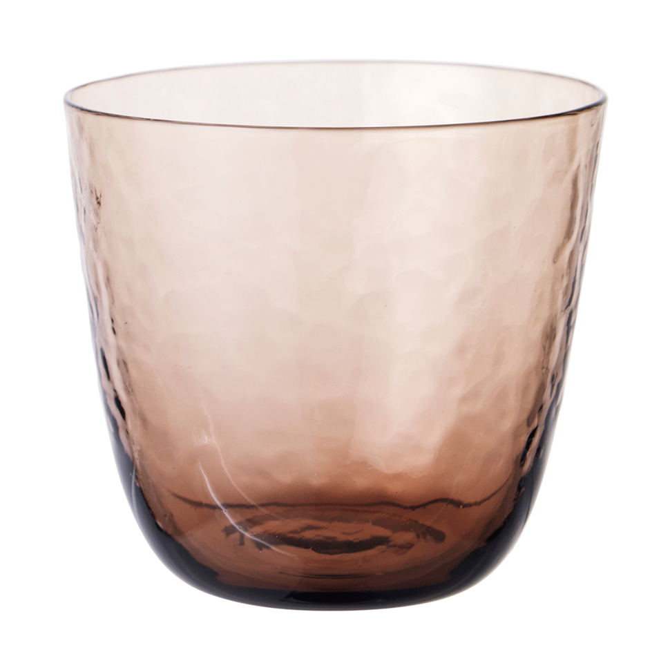 Hamret drikkeglass, brun