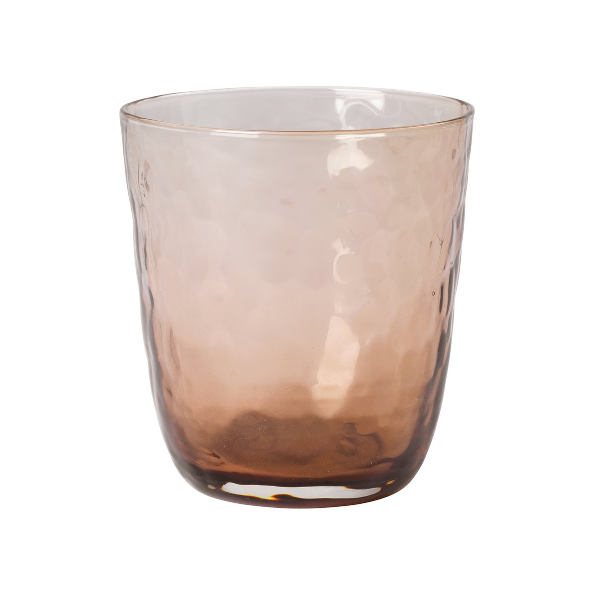 Hammered vannglass 33,5 cl Brun