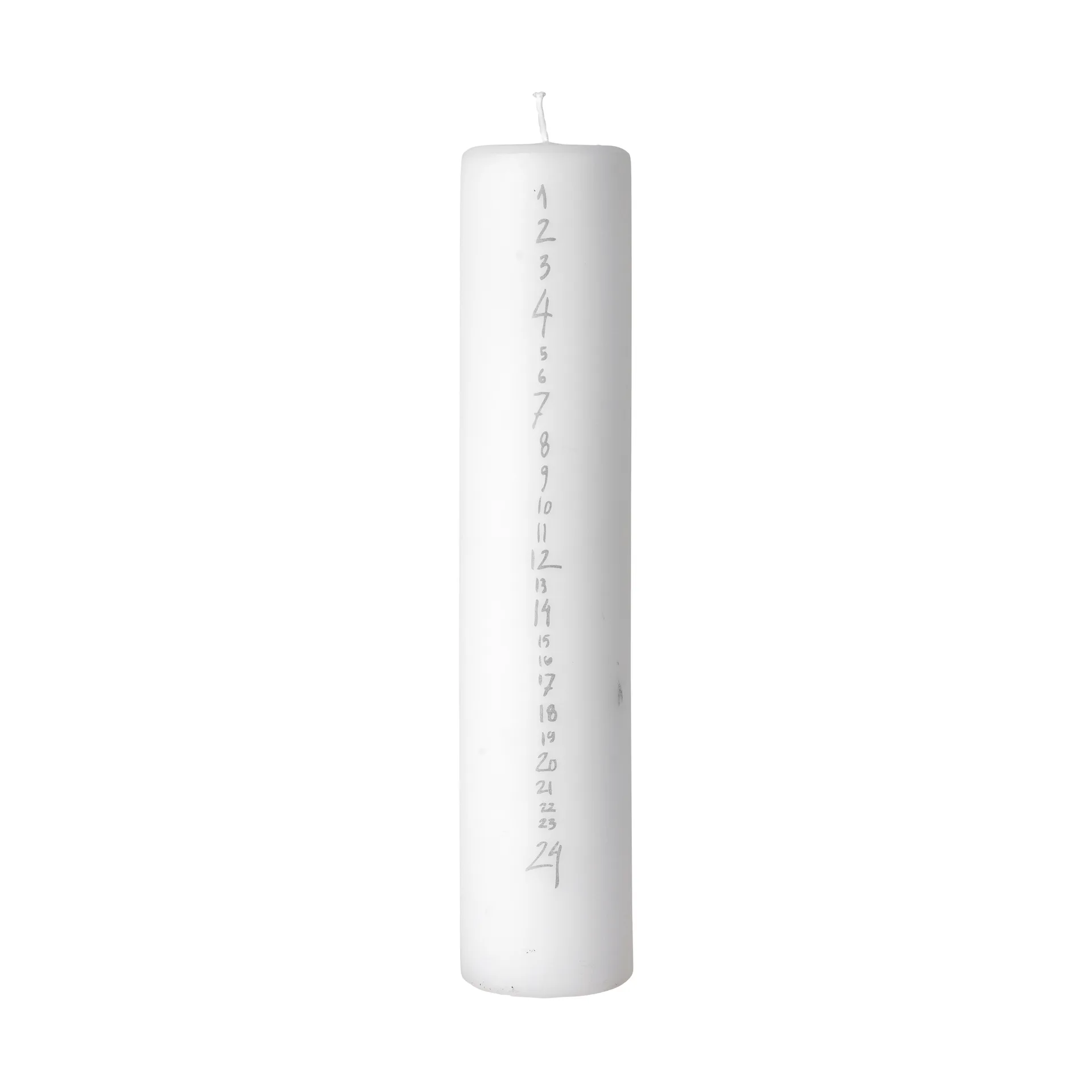 Broste Copenhagen Handwritten kalenderlys White-Silver