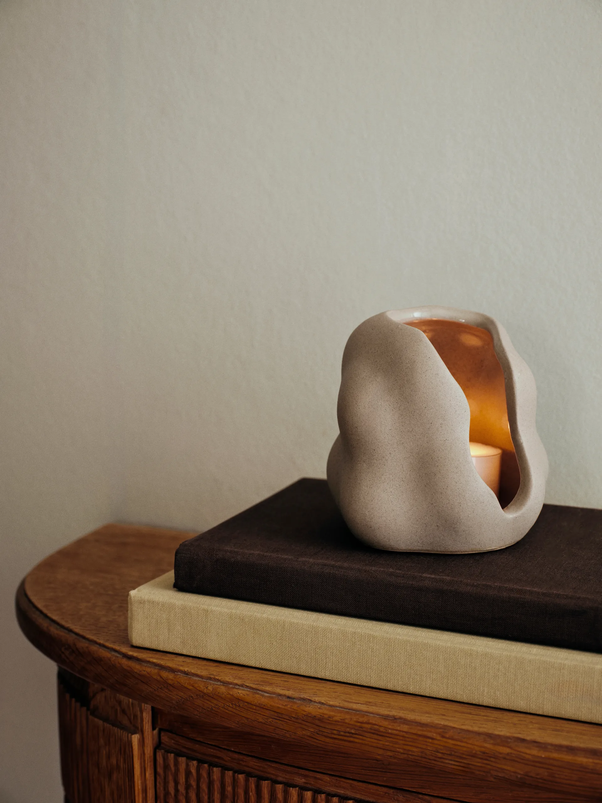 Hekla Hurricane lyslykt, Dove Grey, Ø9,5 cm Broste Copenhagen