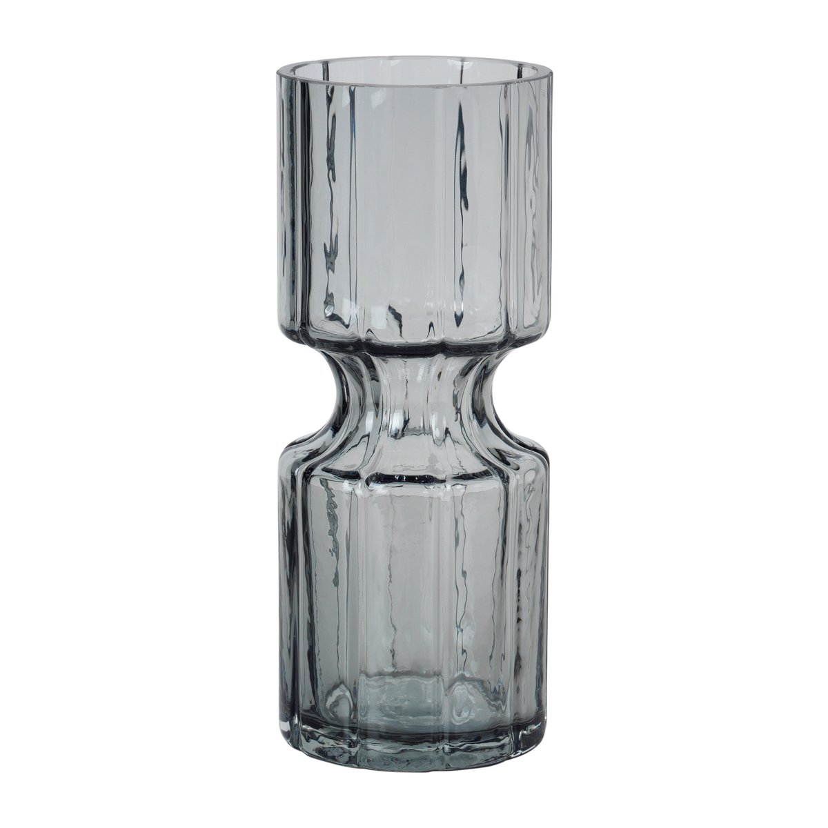 Broste Copenhagen Hyacint glassvase 20 cm Smoked Pearl Dark Grey