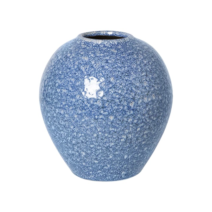 Ingrid keramikvase 25,5 cm - Insignia blue-white - Broste Copenhagen