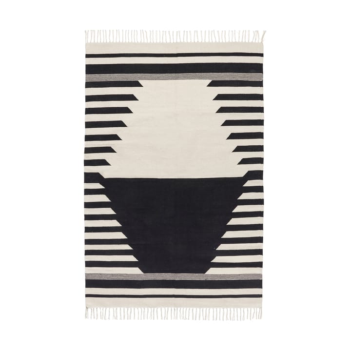 Iselin teppe 140x200 cm - Black-off white - Broste Copenhagen