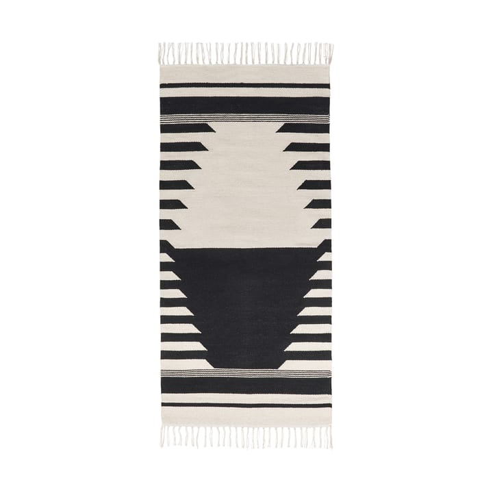 Iselin teppe 70x140 cm - Black-off white - Broste Copenhagen