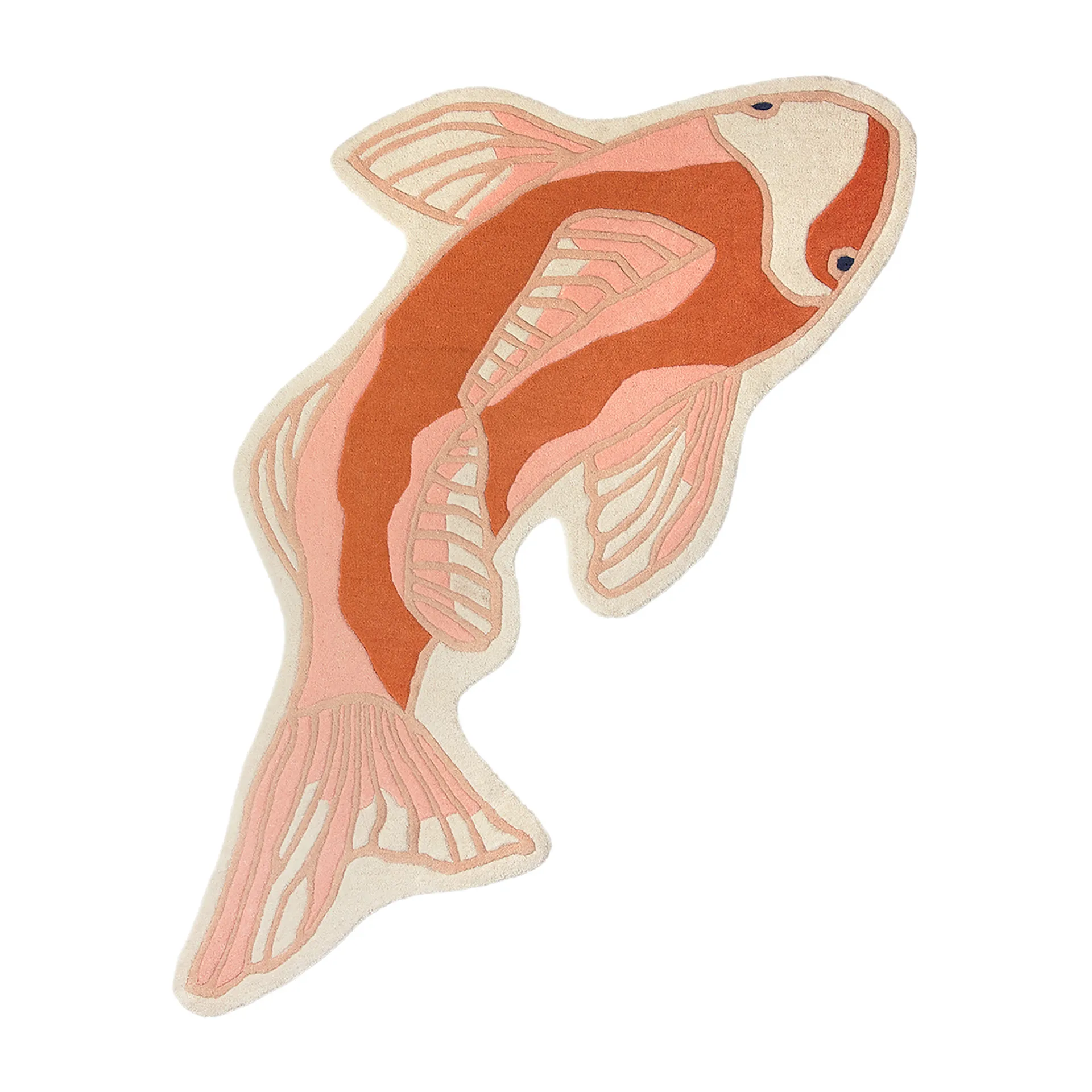Koi gulvteppe 97x130 cm, Pumpkin orange Broste Copenhagen