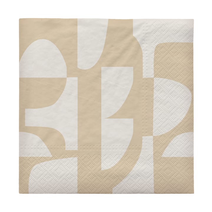Lara serviett 33x33 cm 20-pk - Black-off white - Broste Copenhagen