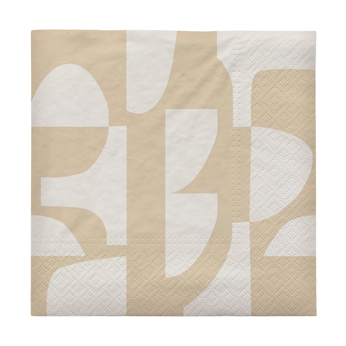 Broste Copenhagen Lara serviett 33x33 cm 20-pk Black-off white