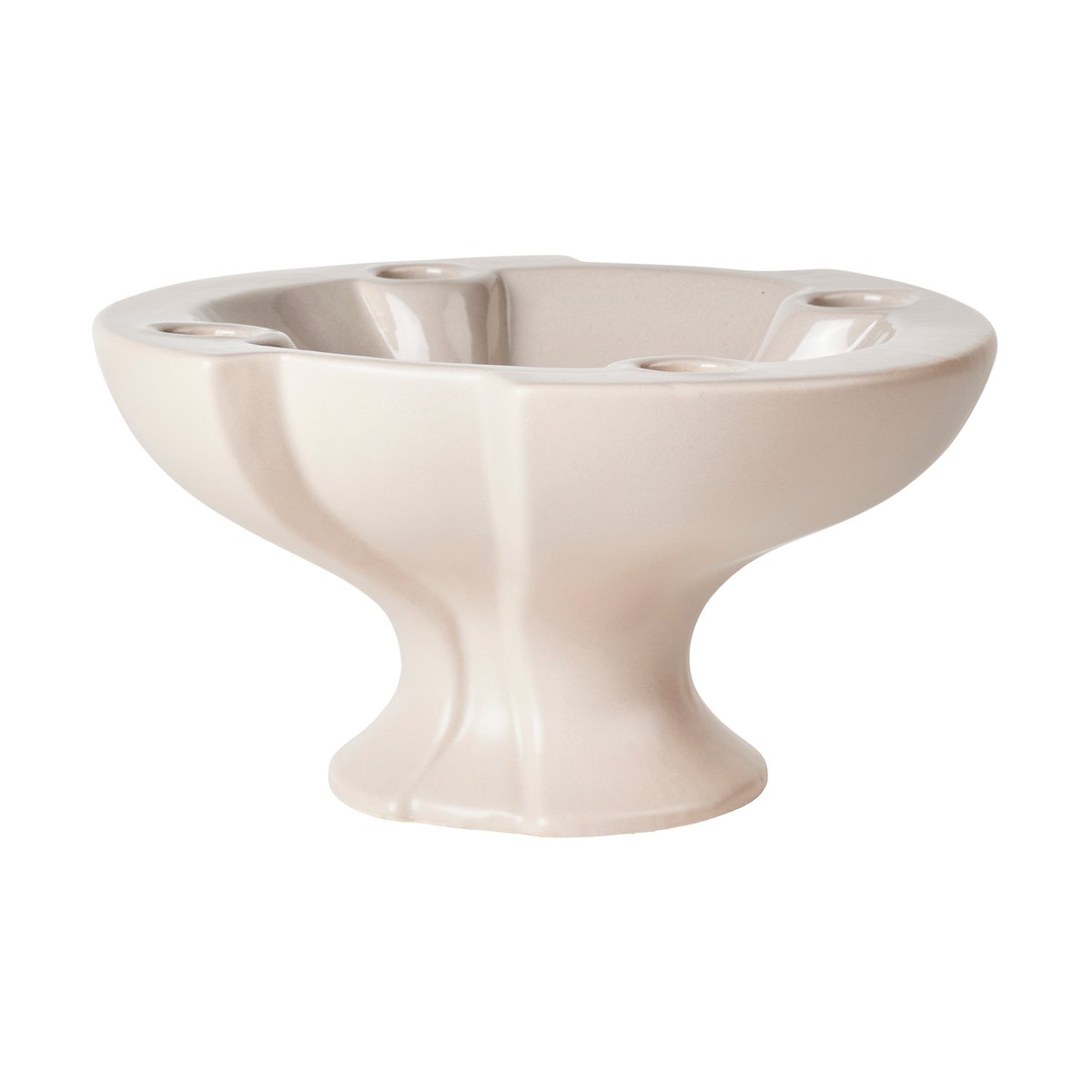 Broste Copenhagen Leda lysestake Ø 22x12 cm Grey-sand