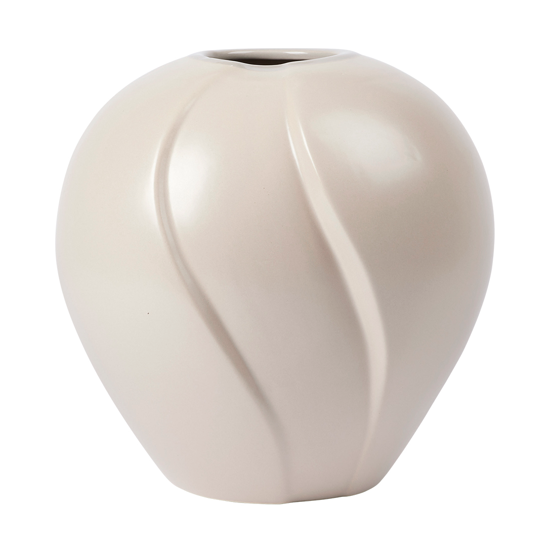 Broste Copenhagen Leda vase Ø15x15 cm Grey sand