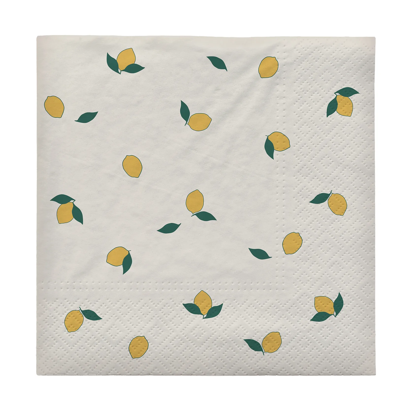 Lemon serviett 33x33 cm 20-pk, Off white-yellow Broste Copenhagen