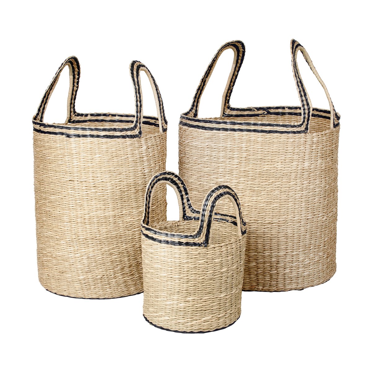 Broste Copenhagen Lykke kurv 3 deler Natural-black