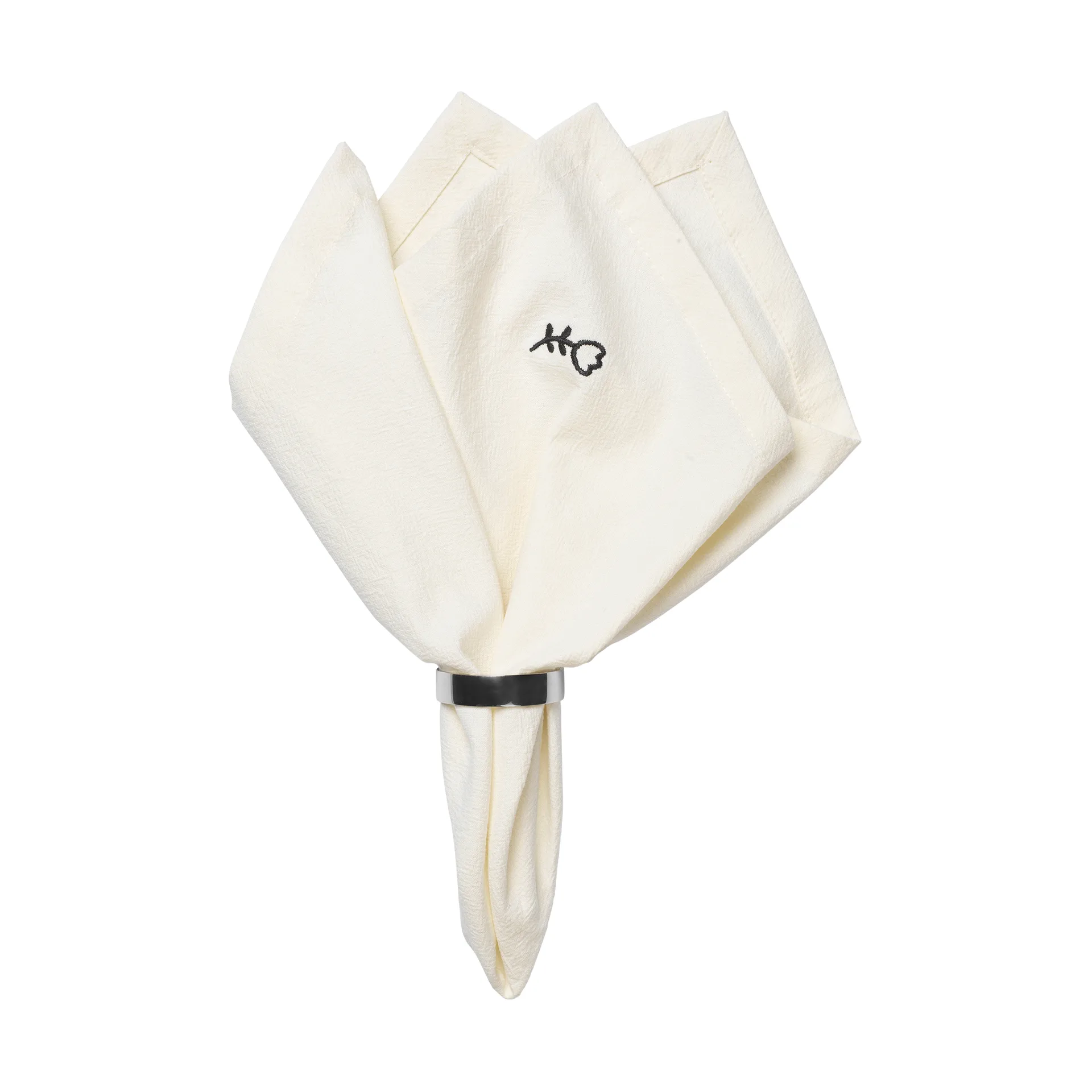 Mai stoffserviett 45x45 cm, Black-off white Broste Copenhagen