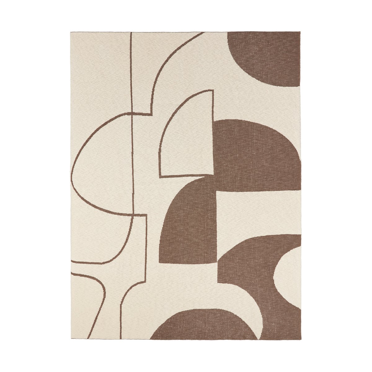 Broste Copenhagen Maren pledd 130x180 cm Kangaroo brown-off white