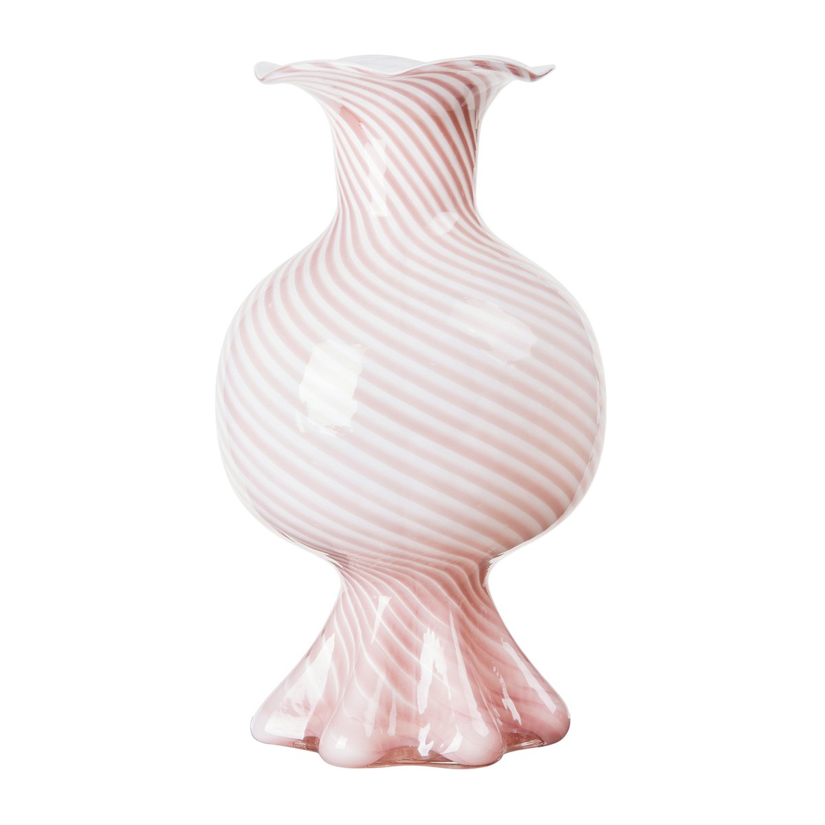 Broste Copenhagen Mella vase 30 cm Fairy pink-off white