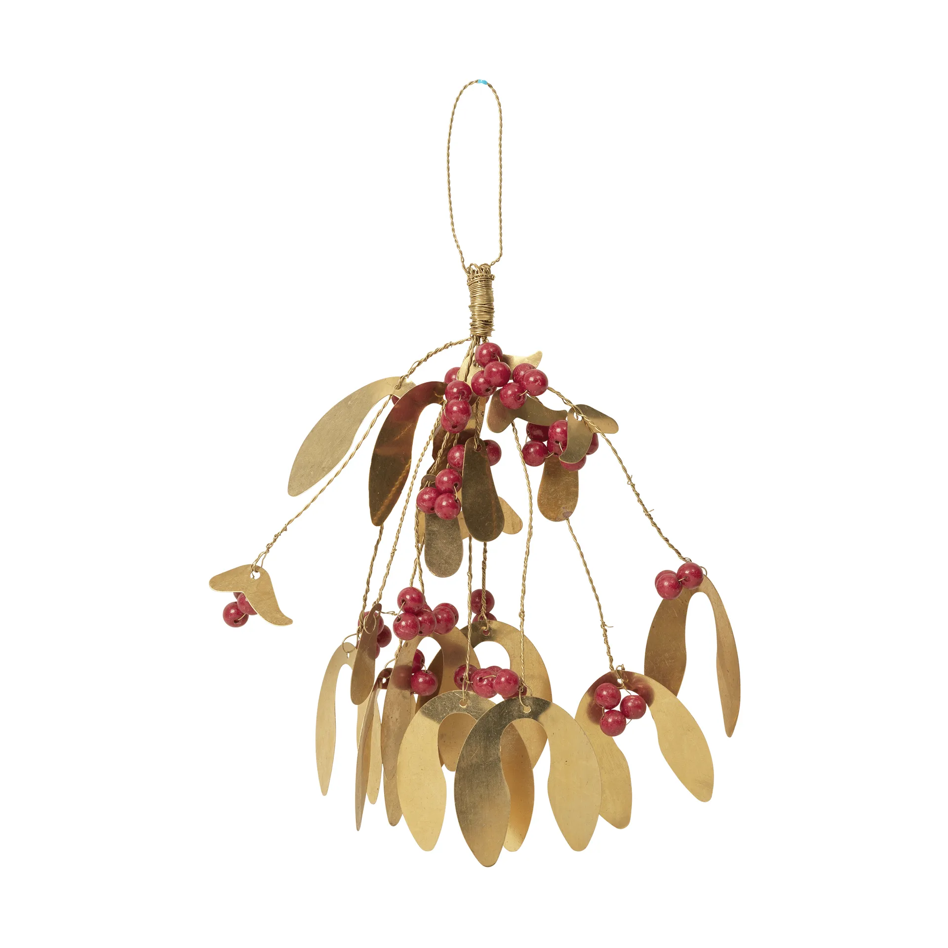 Broste Copenhagen Misteltein juleoppheng Deep Red