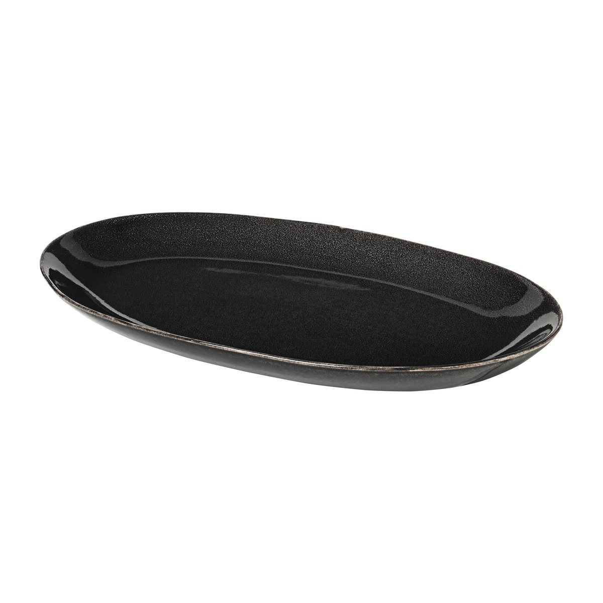 Broste Copenhagen Nordic Coal ovalt fat 17 x 30 cm