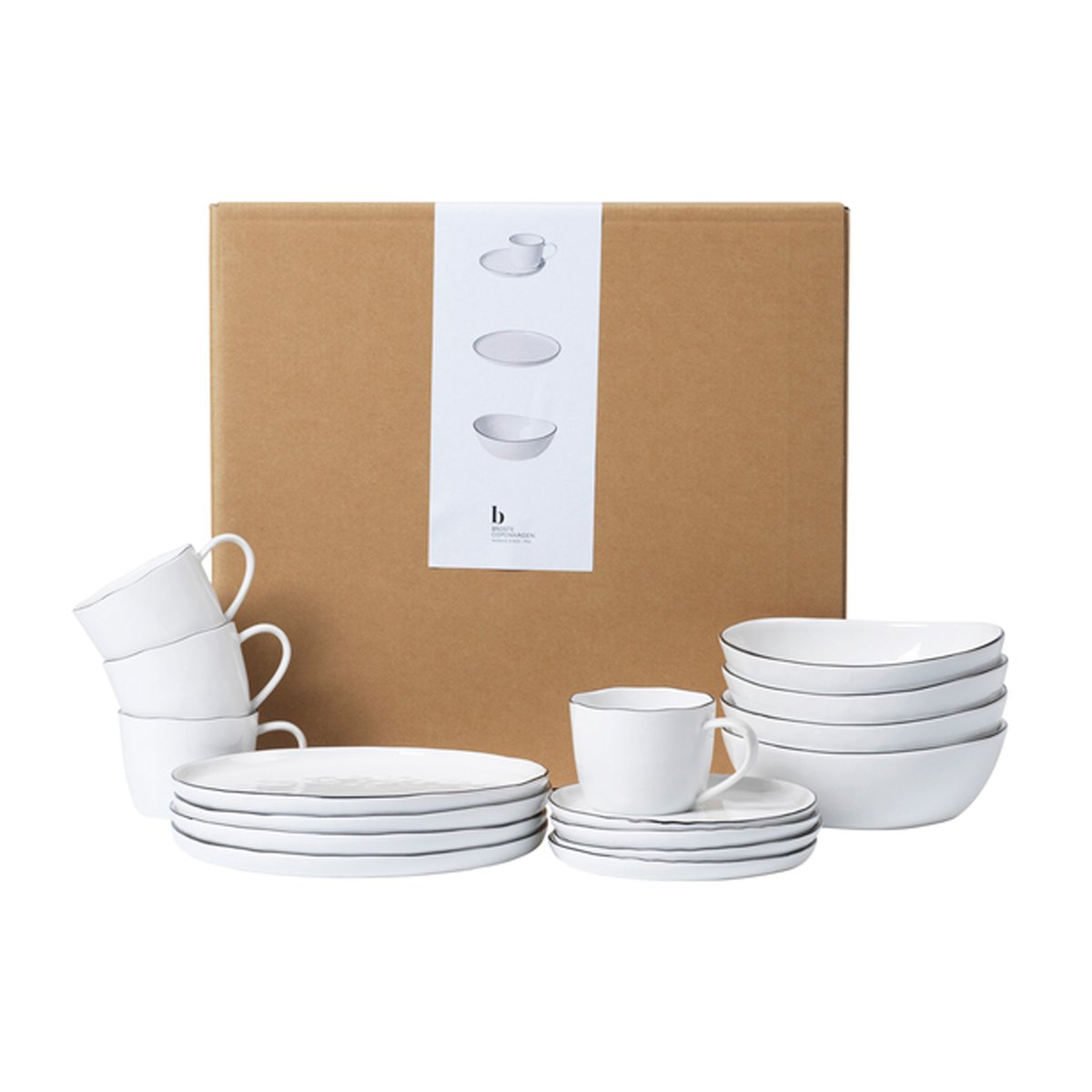 Broste Copenhagen Nordic Salt frokostservise 16 deler