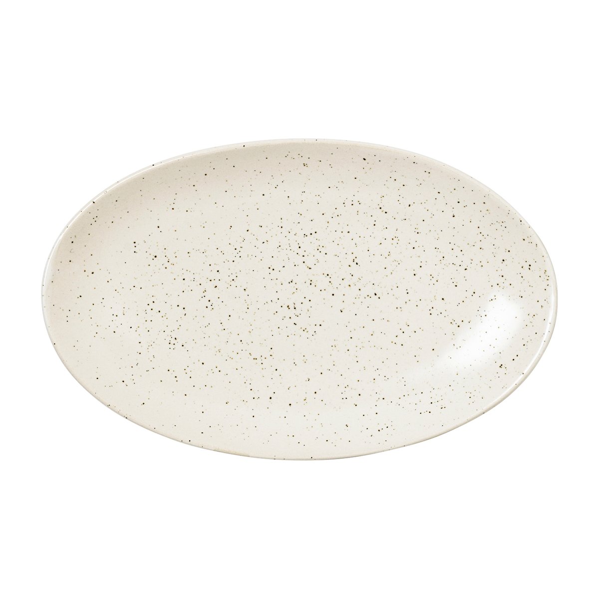 Broste Copenhagen - Nordic Vanilla ovalt fat 13,6x22 cm kremhvit