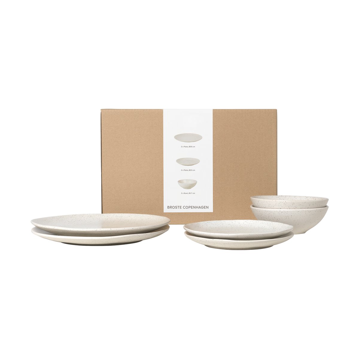 Broste Copenhagen - Nordic Vanilla middagssett 6 deler kremhvit
