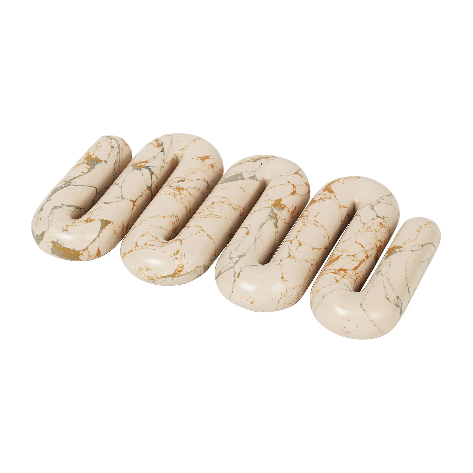 Orla gryteunderlag 14 x 25 cm, White-tawny yellow Broste Copenhagen