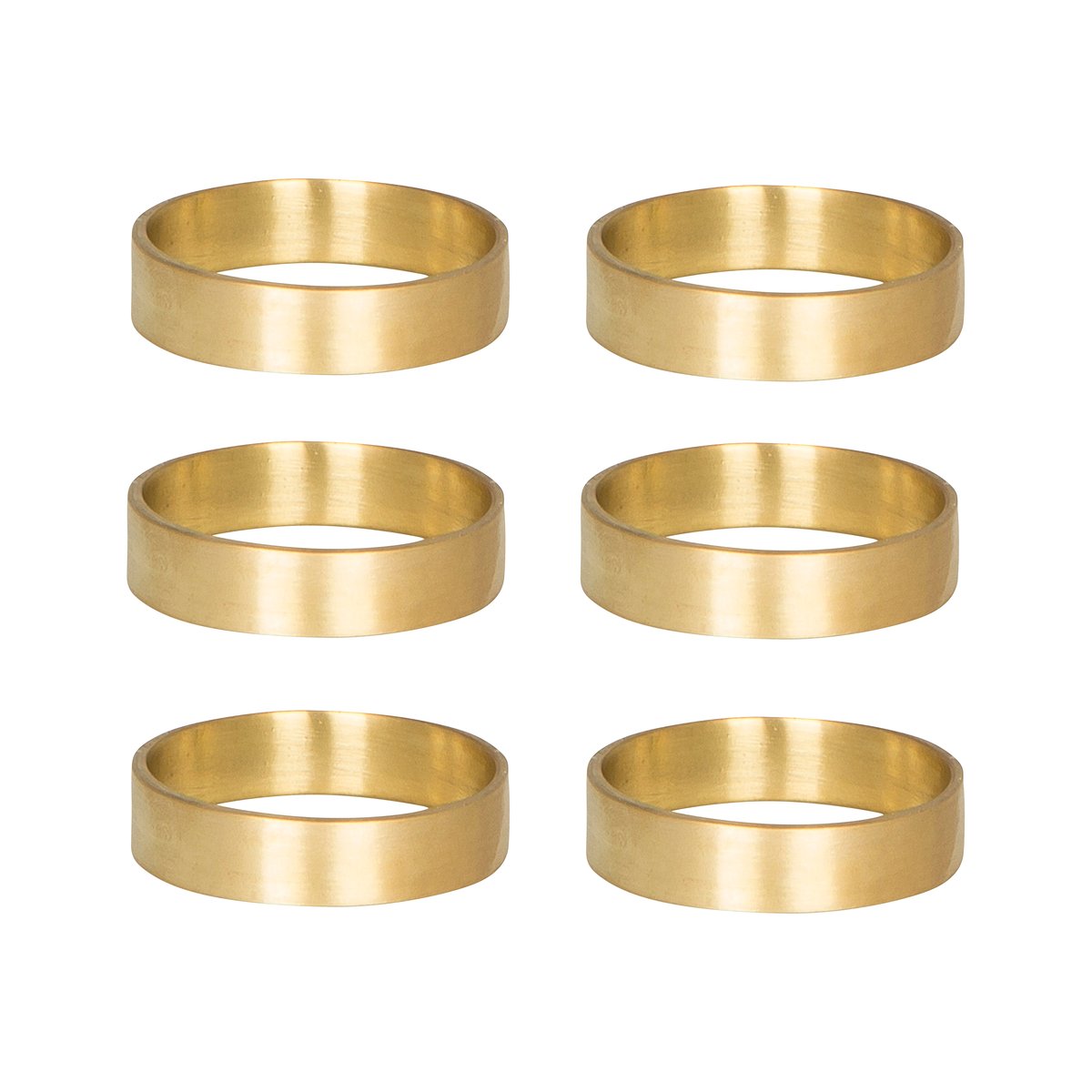 Broste Copenhagen - Ring serviettring gaveeske 6 stk 4,5 cm matt messing