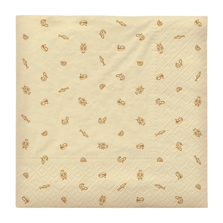 Sea servietter 33 x 33 cm 20-pakning, Fall yellow Broste Copenhagen