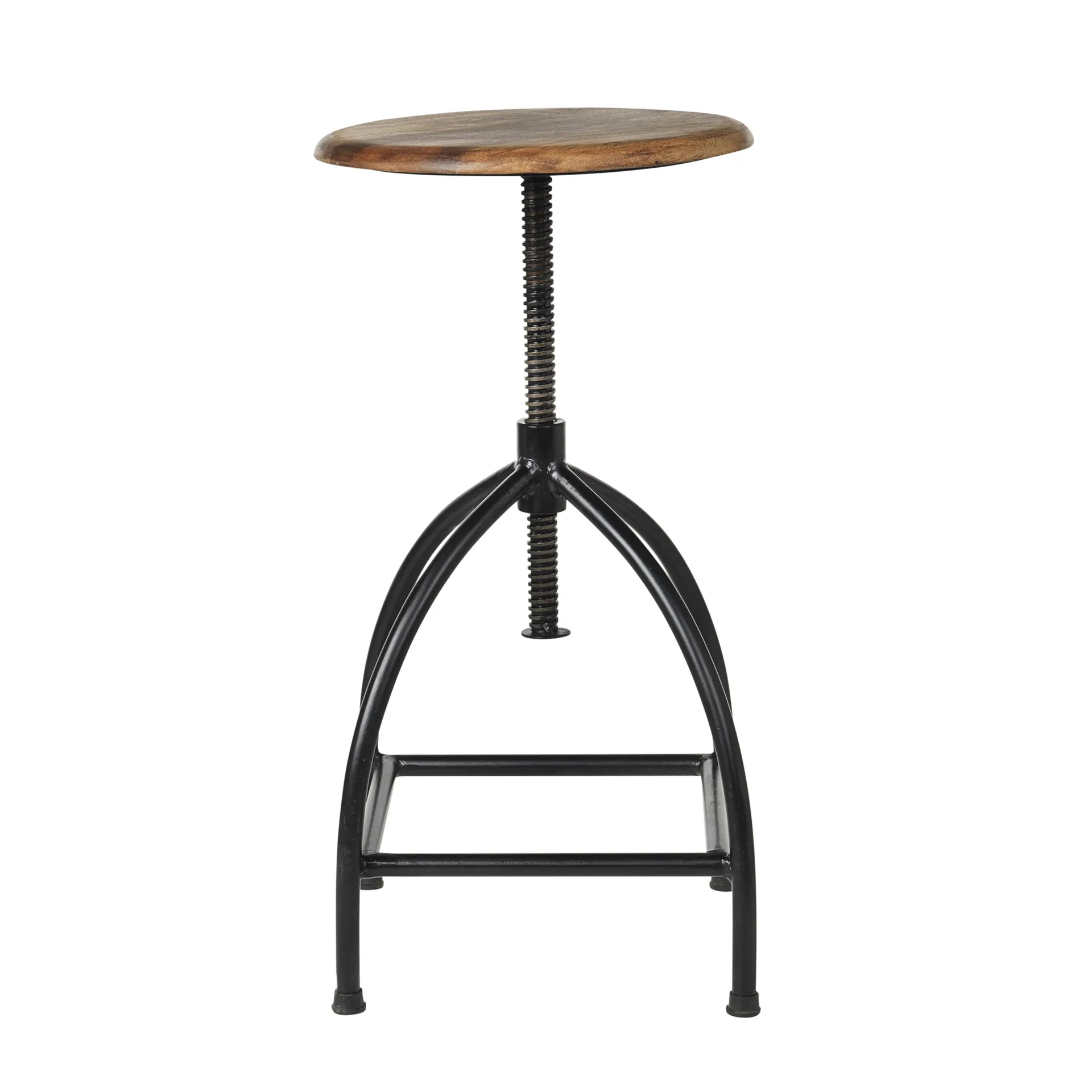 Broste Copenhagen Sire rund krakk Natur-svart, Ø33x73 cm