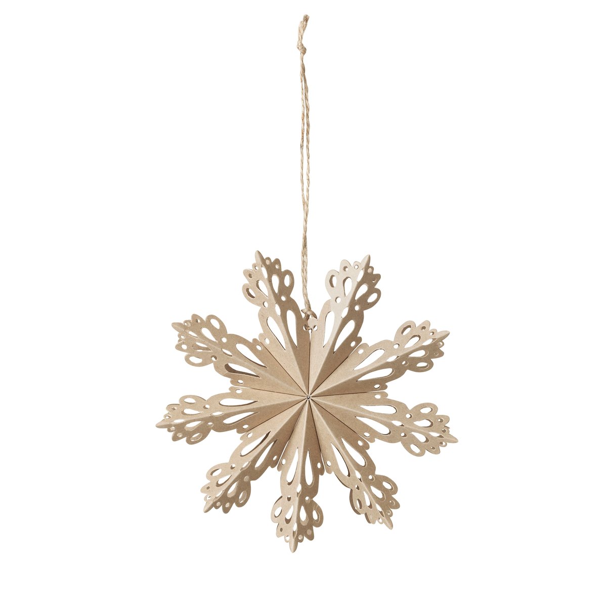Broste Copenhagen Snowflake juldekorasjon natural Ø15 cm