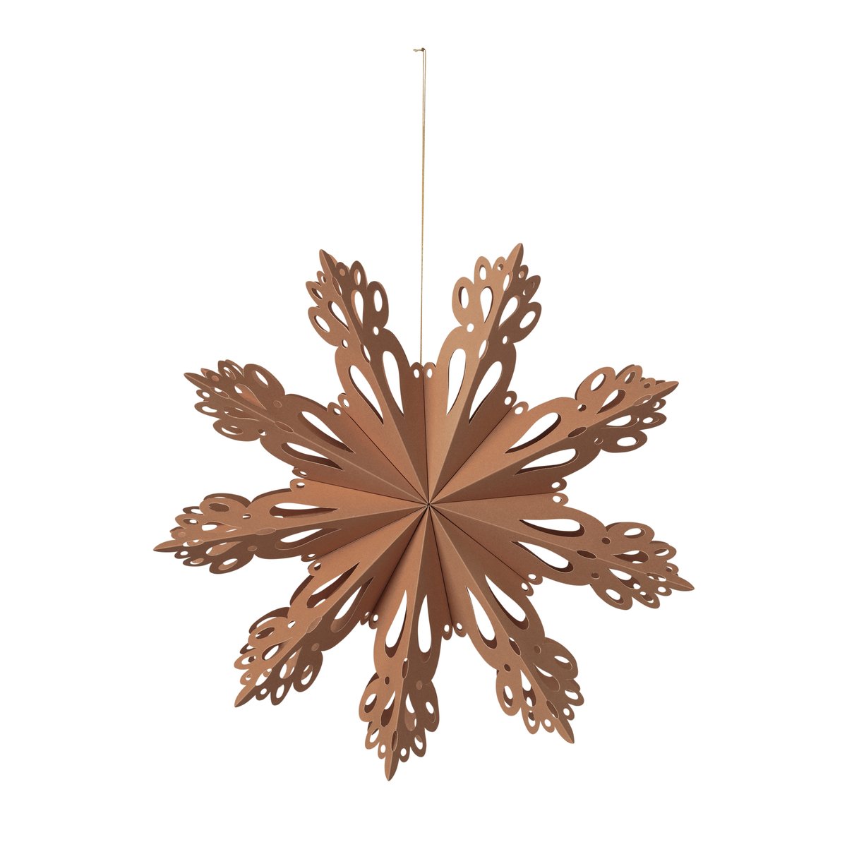 Broste Copenhagen Snowflake juledekorasjon Indian Tan Ø 30 cm